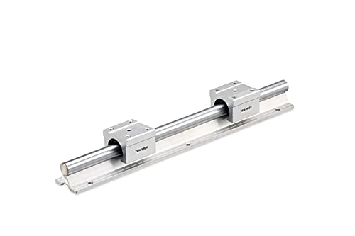 TEN-HIGH SBR25 2500mm Linear Guide Rail Linear Motion Slide Rails, for CNC Machine and 3D Printer, 1pcs Rail + 2pcs SBR25UU Blocks Bearing