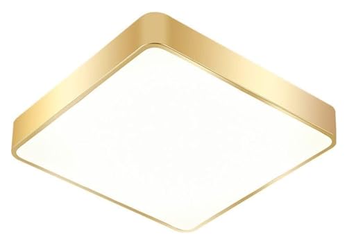Plafonnier LED carré doré dimmable pour luminaire moderne