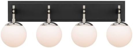 Allie 4-Lt Bath - Black/Polished Nickel