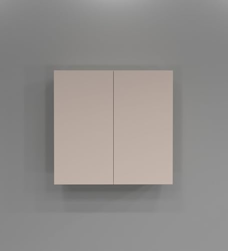Image of SPECIALITY PANELS 2 Door Wall Cabinet with UV Profile Shutter | Wall Mounted Storage Cabinet for Kitchen Bathroom Living Room | Wooden Wall Cabinet Organizer Mocha Finish | DIY Assembly