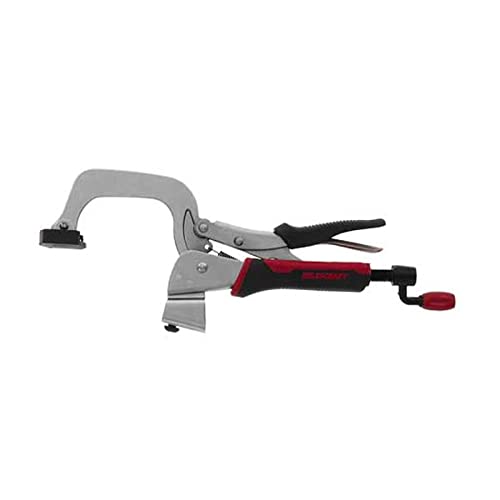 Image of Milescraft 4006 3in Bench Clamp – Heavy Duty Hold Down Clamps with Non-Marring Rubber Pad for Use with T-Tracks, Clamp Tables & Clamping Plates on Different Woodworking Projects