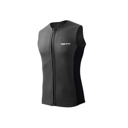 F Fityle Muta da Sub Senza Maniche, Gilet da Sub in Neoprene, Gilet da Snorkeling, Muta Termica con Cerniera, Gilet da Sub per Surf, Kayak, XL