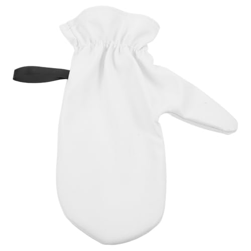 Toddmomy Guantes Aplicadores de Loción para Cuidado Corporal, Resistentes al Agua y Aceite, Hechos de Pu y Fibra, Ideales para Rutina Diaria de Spa en Casa, Color Blanco