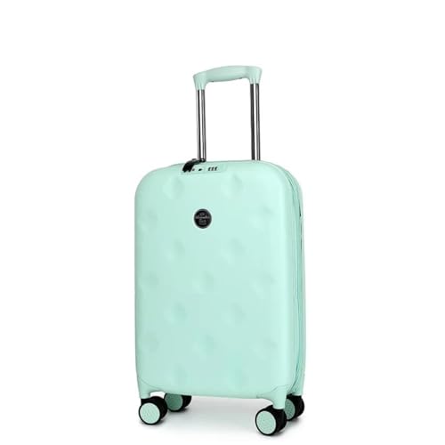 Elegant Expandable Carry On Luggage For Women - Lightweight Foldable Suitcase With 360° Silent Wheels, Secure Lock, Green Travel Bag M