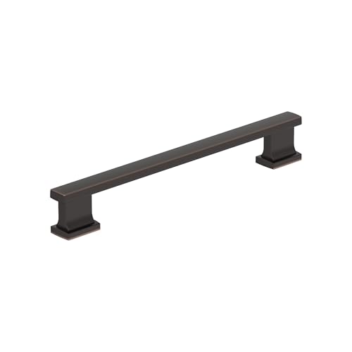 Image of Amerock 25 Pack 6-5 /16 inch Triomphe Oil-Rubbed Bronze Drawer Pull | 6-5 /16 inch (160mm) Center-to-Center Mounting Distance and 7-5 /16 inches Overall Length, Durable Zinc Cabinet Hardware