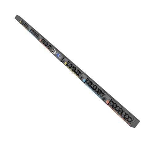 Eaton Universal-Input Metered PDU G4, 208V and 415/240V, 42 Outlets, Input Cable Sold Separately, End-Entry Input, 72-Inch 0U Vertical