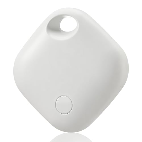 Wvoillty Android Smart Tag, Wiederaufladbar Smart Tag Kompatibel mit Google Mein Gerät Finden APP, Nur Android, für Schlüssel, Reisegepäck, Koffer, Brieftasche, Weiß