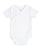 Baby Side Snap Bodysuit Set, Short Sleeve Cotton Boy Girl Kimono Onesie, 4 Pack, White - Short Sleeve, 3-6 Months