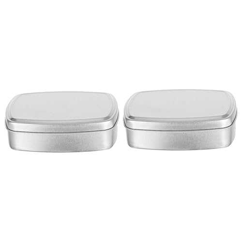 COLLBATH 2個入り 小型石鹸箱 旅行用 アルミ製石鹸ケース 蓋付き 収納ジャー 洗面用品 シャンプーバー用