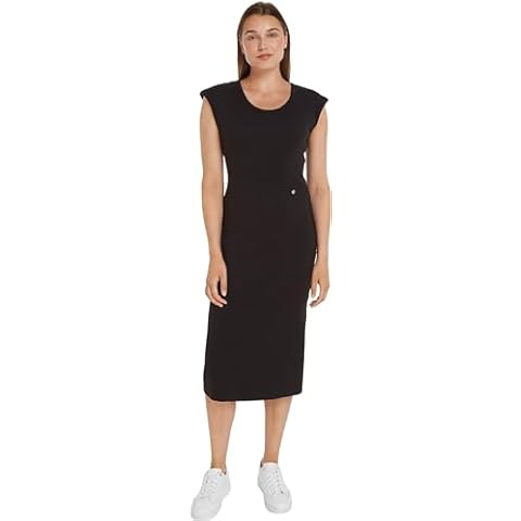 Tommy Hilfiger Women's Slim Rib Midi Dress Cover