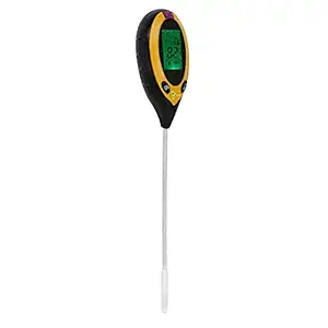 RCSP Soil Tester 4 in 1 Digital PH Meter Moisture Gardening and Agriculture Water Soil Testing Machine with Sensor Probe, LCD Large Display for Sunlight Temperature (Digital Soil TESTOR)