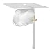 Endea Graduation Shiny Cap & Tassel (White, 2023)