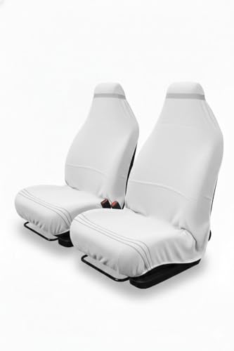 Image of ROMAN HOME 100% Superfine Cotton Solid Large Luxury All Car Seat and Office Chair Towel with Tie Knot & elistick 450 GSM (Pack of 1) (1, car White)