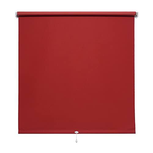 JalousieCrew Verdunkelungsrollo Springrollo Schnapprollo Rollo rot Breite 60-200 cm Länge 180 cm Blickdicht Blickschutz (60 x 180 cm) Cover