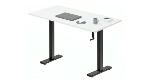Image of Manual Height Adjustable Stand with Table Top,Sit Stand Table,60 Kgs|Standing Desk