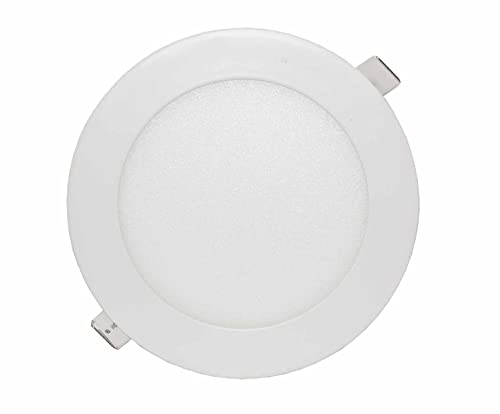 LOWENERGIE 12w LED Round Ceiling Panel Light Recessed Down Lighting, 170mm Dia, 100w Halogen Equivalent (4000k)