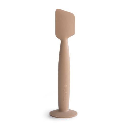 Image of mushie Diaper Cream Applicator Soft Silicone with Suction Base (Natural)