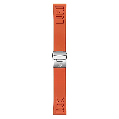 Luminox Mens Orange Rubber Cut-To-Fit Watch Strap