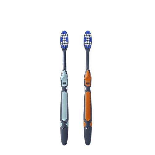 Image of Medium Toothbrushes for Adults with Tongue Cleaner, Utilizing whitening Spiral Wave Brush bristles, it Effectively Cleans Coffee, Tea, and Smoke Stains, Gentle Rounded Tips（6 Pack）