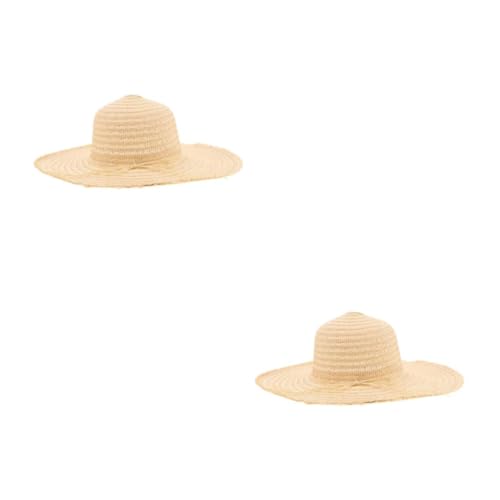Chapeau de plage femme style pêcheur grand bord anti UV lot de 2 pièces