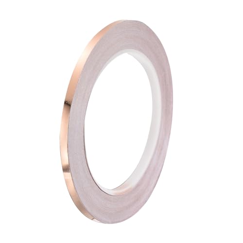PATIKIL Copper Tape 0.2 Inch x 27 Yards 0.05 Thick Copper Foil Tape Single Sided Conductive Adhesive EMI Shielding for Electronics, Circuits, Grounding