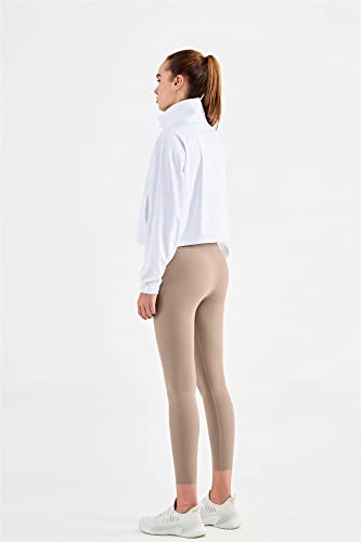Altiland Half Zip Pullover Cropped Jackets For Women Long Sleeve Workout Athletic Running Yoga Shirts thumb #5