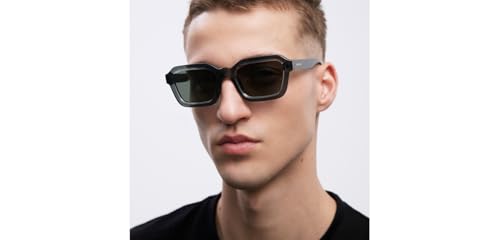 Image of Meller by Lenskart | Nayah | Green Full Rim Sunglasses | Large Hexagonal Frame | Polarised and UV Protection | Contemporary Styles for Men & Women | Designed in Barcelona