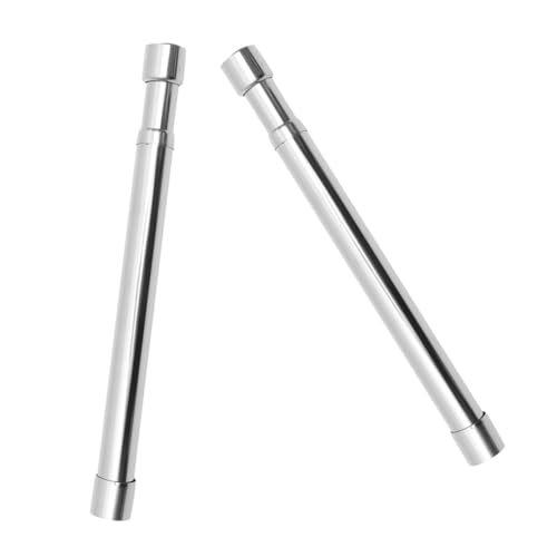 PRETYZOOM 2pcs Stainless Steel Telescopic Pole Tension Laundry Rod for Closet Shower and Drying Use Expandable Strong Load Bearing Capacity