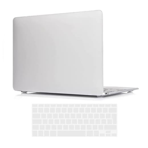 iNeseon Fodral för 2015-2017 MacBook 12 tum (med Retina Display Modell A1534), Hårt Skal Plasthölje och Tangentbordskydd för 12 tum MacBook, Frostat Klar