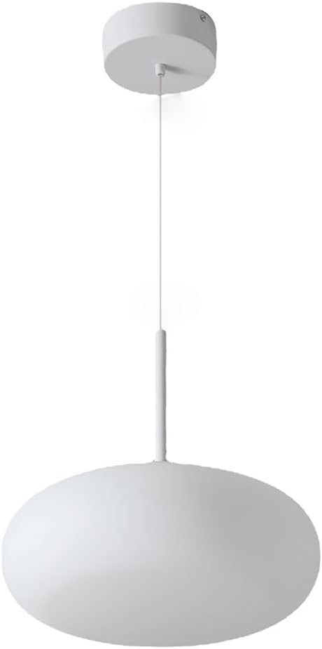 Suspension LED chambre à coucher ovale 3 couleurs, luminaire suspendu moderne en fer