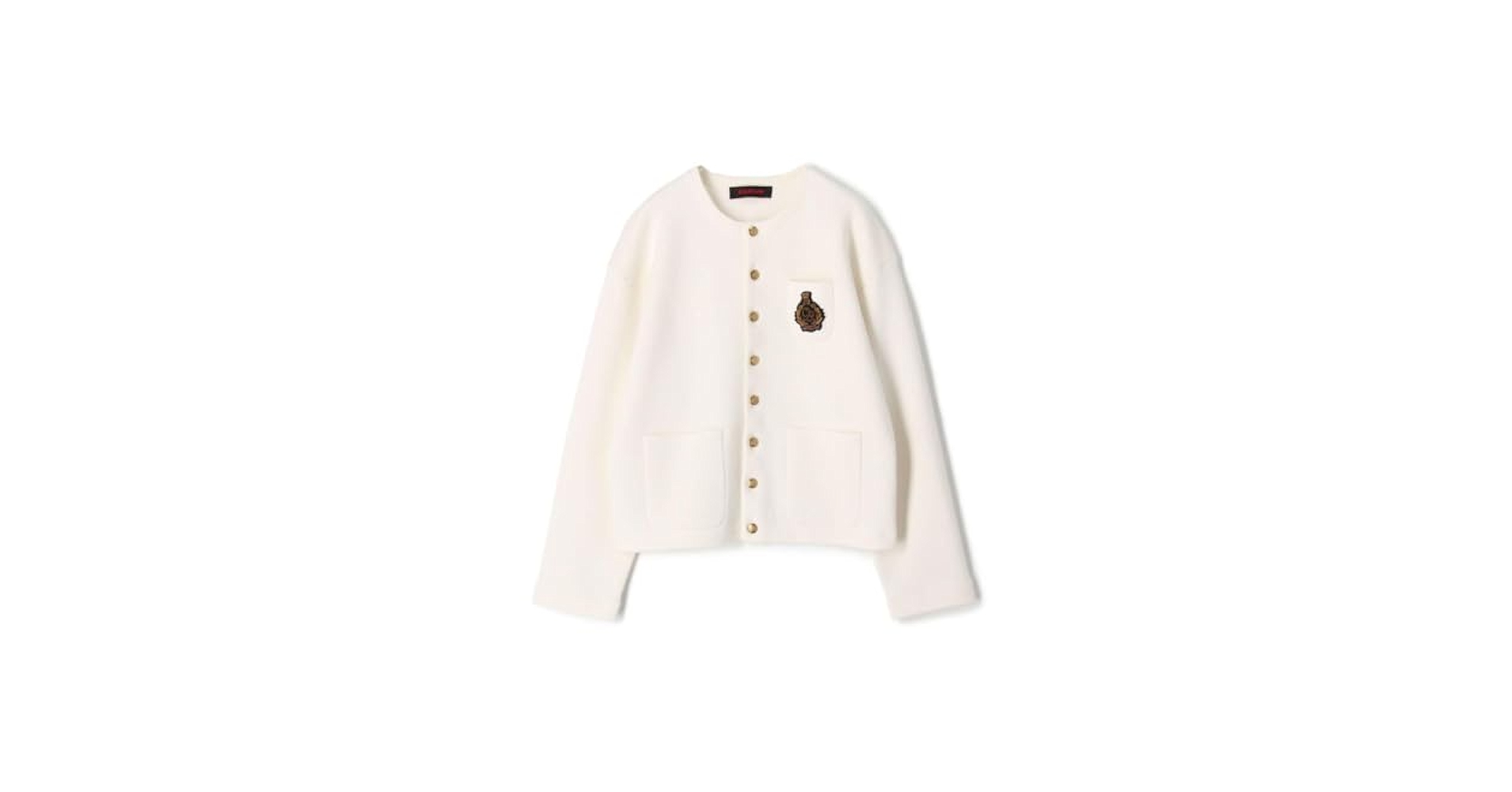S*I様 美品 CABaN カーディガン エンブレム カシミヤ クルーネック 金 caban（キャバン）の「□コットンカシミヤ エンブレムクルー