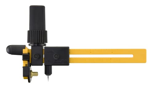 Olfa 18Mm Rotary Circle Cutter (Cmp-3) - Adjustable Rotary Blade Cutter W/ Ratchet Handle Cuts Perfect Circles For Crafts, Sewing, Quilting, Replacement Blade: Olfa Rb18-2 #TOP2