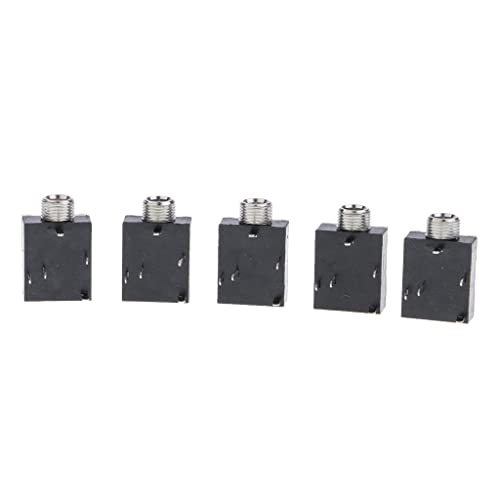Image of 5Pcs Plastic PCB Mount 5-Pin Stereo 3.5mm Socket Audio Connector