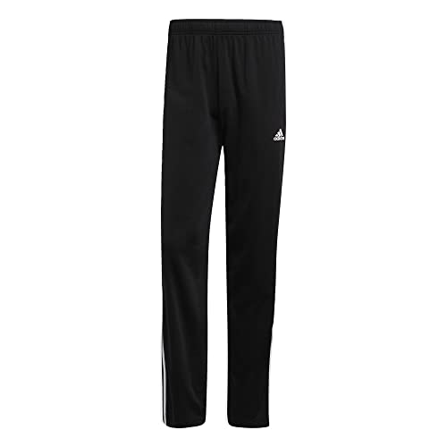 adidas Men's Essentials Warm-up Open Hem 3-Stripes Tracksuit Bottoms, Black/White, XX-Large Tall