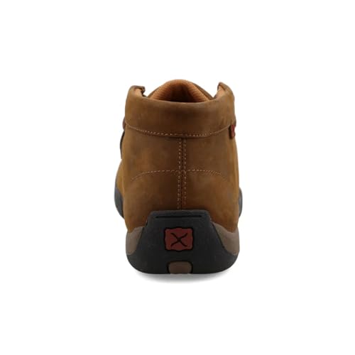 Image of Twisted X Men's Work Chukka Driving Moc, Moc Toe, Distressed Saddle (Electrostatic Dissipative), 10.5 M