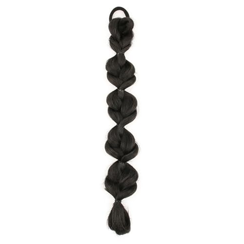 Extension queue de cheval synthétique lanterne à élastique postiche chignon noir marron