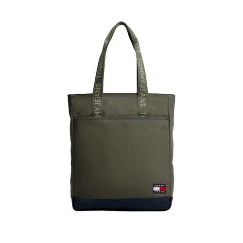 Tommy Jeans Bolsa essencial diária com zíper, Verde-estanho, One Size