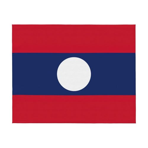 Couverture légère drapeau Laos plaid chaud lit canapé tissu doux - 3