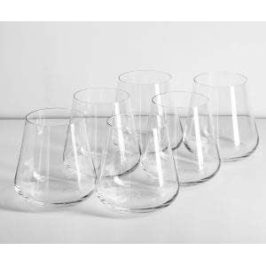Gabriel-Glas – Set of 6 – New Stemless Austrian Crystal Wine Glass – DrinkArt Edition