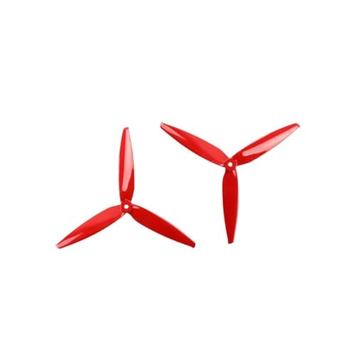 Hélice aérodynamique renforcée 7 pouces rouge 7040 pour vol FPV stable