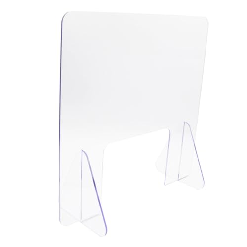 WEKAMOS デスクトップ用くしゃみガードシールドパネル 透明アクリル製 自立式防飛沫隔板 お客様との な対話を実現するスリッシュなパーテ