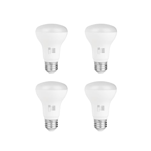 LUNO R20 Dimmable LED Bulb, 7W (50W Equivalent), 500 Lumens, 2700K, 3000K, 3500K, 4000K, 5000K, 5CCT, Built-in Switch, 5 Selectable Color Temperatures, Medium Base (E26), UL Listed (4-Pack)