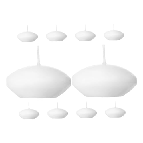 La Mejor Recopilación de Velas flotantes más recomendados. 46 HOODANCOS 10 piezas Velas Flotantes de Cera para Decoración de Bodas y Fiestas para Vasos Cilíndricos y Piscinas Sin Goteo y Ligera