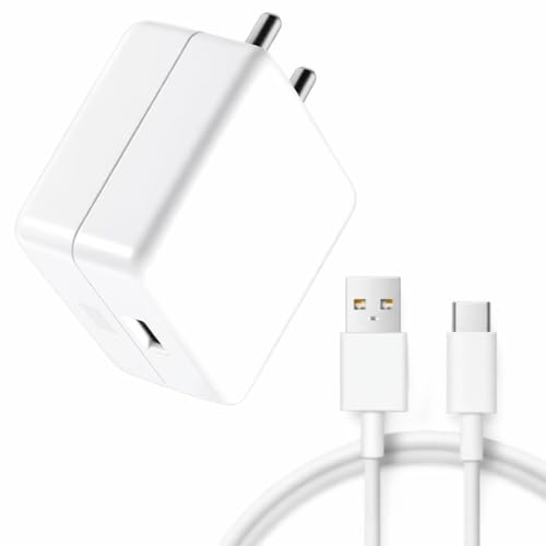 Image of Original Compatible with Fast Charger 80W Adapter with USB Type C Cable Oppoo | F21 / F21s Pro / F17 Pro / F19 Pro / A77 / A78 (with Cable)