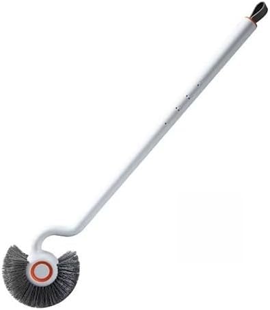 Long Handle Toilet Bowl & Fish Tank Brush, Japanese Rigid Non-Curl Scrubber with Curved Bristles, Deep Clean Bathroom Dead Corner