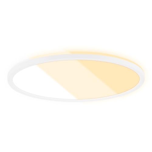 BRILONER – LED Deckenlampe für Wohnzimmer, Deckenleuchte flach, Lampe, Wohnzimmerlampe, LED Panel, Lichtfarbe einstellbar, Backlight, Weiß