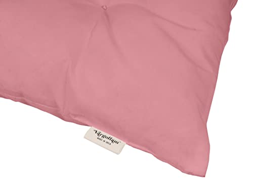 Vargottam Indoor/Outdoor Tufted Square Seat Patio Cushion Set Of 2 Water Resistant Patio Furniture Seat Cushion 19 Inches (Rose Pink) #TOP7
