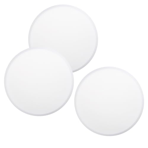 TopHomer Lot de 3 moules ronds en silicone pour résine époxy, plâtre et cire (8 x 8 cm)