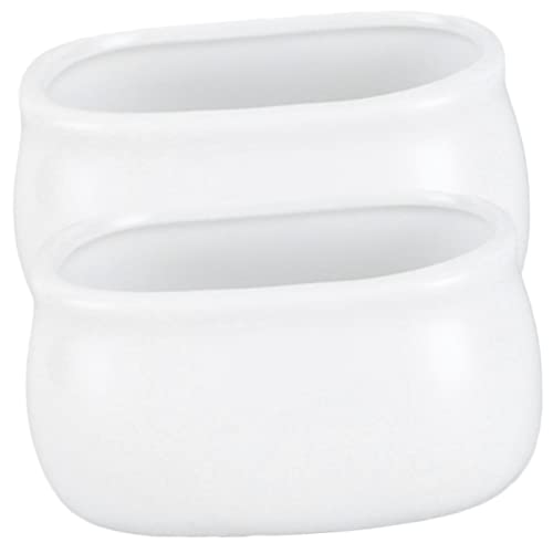 Unomor 2pcs Coffee Sugar Bowl Milk Cup Ramekins Mini Containers Sugar Packet Holder Condiment Pots Creamer Candy Dispenser Small Coffee Sugar Holders Gravy Pitcher White Ceramics