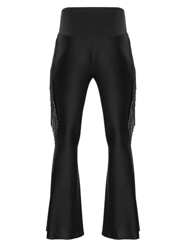 Mens Vintage Tassel Flared Pants 70s Bell Bottom Disco Trousers Ballroom Tango Salsa Dance Pants4